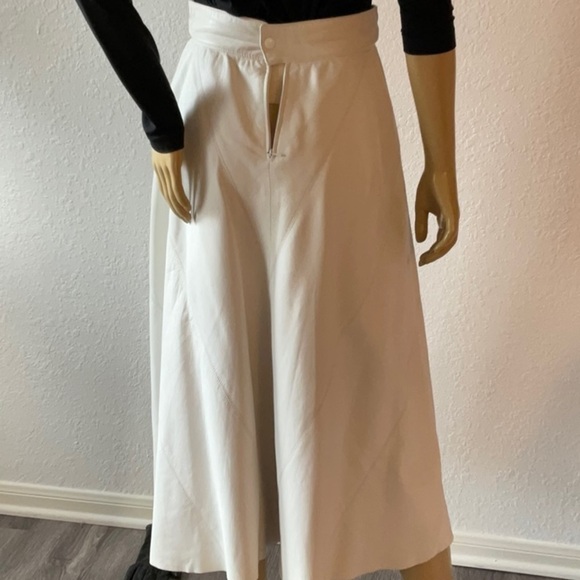 VERY RARE.SKIBOL by Canavesa  SWITZERLAND. Buttery white Italian leather suit. - Picture 15 of 16